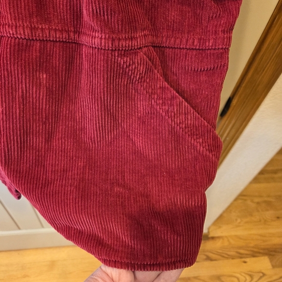 C.J. Banks Red Corduroy Button-Up Tunic Jacket 1X Pockets 100% Cotton - Picture 4 of 14